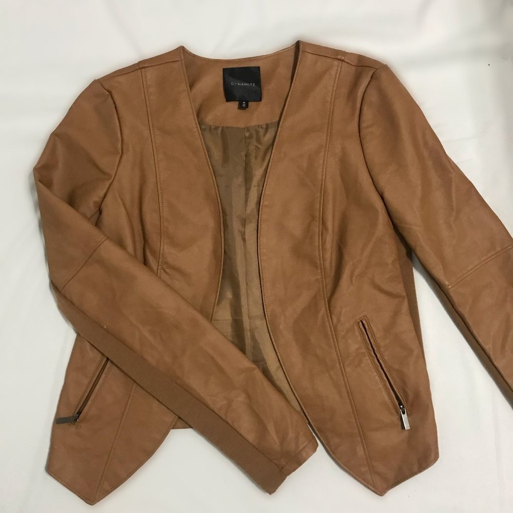 Faux Leather Dynamite Jacket